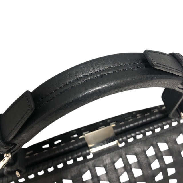 Close view of the padded handle and buckle tabs