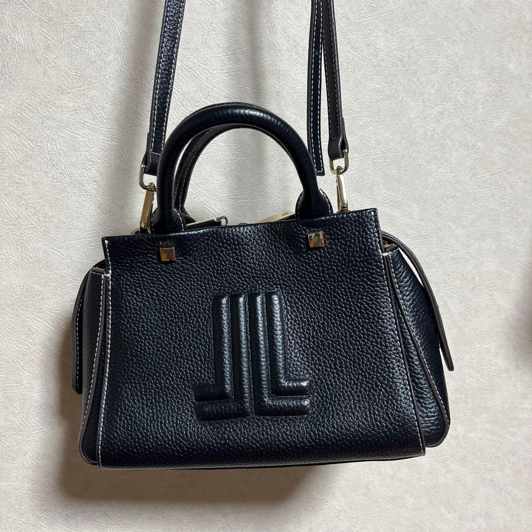 Black Lanvin JL top-handle bag in pebbled leather